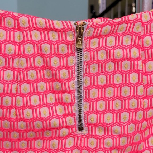 Lilly Pulitzer Lisa Short Hotty Pink Geo Jacquard Size 0 - Picture 5 of 8